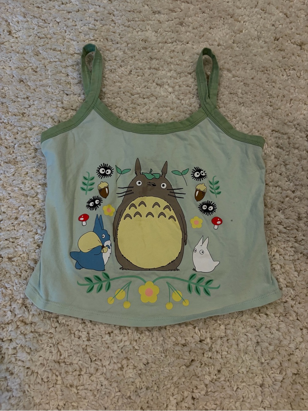 Her Universe Light Green Totoro Cami Top with Character Print